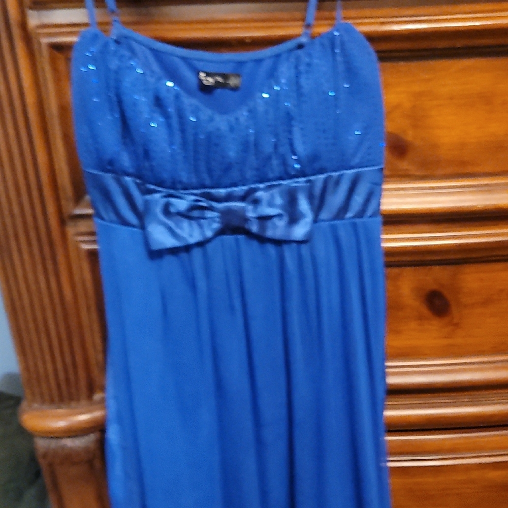 Ruby Rox Sparkling Blue Formal Dress